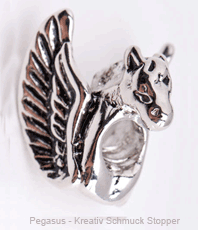 Pegasus    Kreativ Schmuck Stopper Schmuck    Amulett  Krafttier  Armband   Glasperlen   