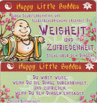 Happy Little Buddha Spruchkarte erhältlich'im'Kristallzentrum  