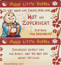 Happy Little Buddha Spruchkarte erhältlich'im'Kristallzentrum  