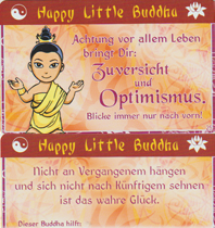 Happy Little Buddha Spruchkarte erhältlich'im'Kristallzentrum  