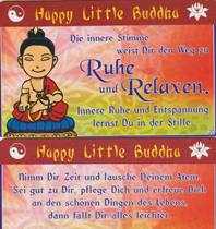 Happy Little Buddha Spruchkarte erhältlich'im'Kristallzentrum  