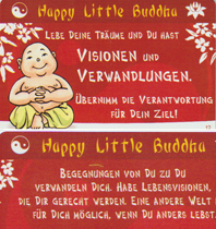 Happy Little Buddha Spruchkarte erhältlich'im'Kristallzentrum  