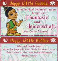 Happy Little Buddha Spruchkarte erhältlich'im'Kristallzentrum  