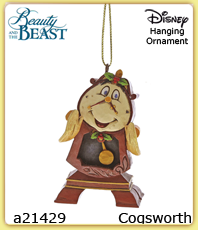    Disney Figuren Tradition  a21429
   Beauty  &  The Beast Cogsworth Hanging Ornament                                                                                               erhältlich im Kristallzentrum                                                                      