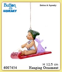     Button and Squeaky Hanging Ornament  6007454                                            erhältlich im Kristallzentrum                                                                      