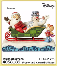    Disney Figuren 
    Weinachtsmann Schneemann im Schlitten                                               4058189                                                erhältlich im Kristallzentrum                                                                      