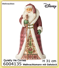    Disney Figuren 
Disney Weihnachtsmann mit Gehstock                                               6004135                                                erhältlich im Kristallzentrum                                                                      