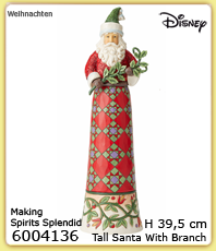    Disney Figuren 
  Disney Weihnachtsmann  gross mit Zweig                                               6004136                                                erhältlich im Kristallzentrum                                                                      