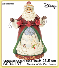    Disney Figuren 
  Disney Weihnachtsmann mit Vogelgirlande                                                6004137                                                erhältlich im Kristallzentrum                                                                      