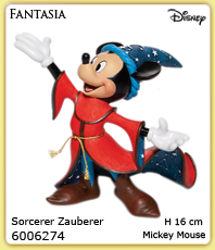                 Disney Figuren Tradition 
                        
  Disney Figuren   Fantasia  
                       
  Zauberer Sorcerer 6004109                                                                                               
  erhältlich im Kristallzentrum                                                                      