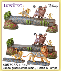    Disney Figuren 
 Simba gross Simba klein   Timon & Pumpa   4057955                                                                  
                                      erhältlich im Kristallzentrum                        