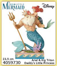    Disney Figuren Little Mermaid 
   Daddy's Little Princess König Triton und Ariel 4059730  23,15cm                                                                                                   erhältlich im Kristallzentrum                                                                      