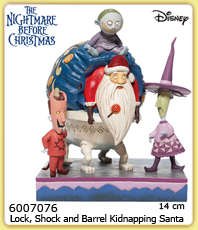    Disney Figuren 6007076
 Disney Nightmare Before  Christmas  Lock, Shock and Barrel Kidnapping Santa                                                                                erhältlich im Kristallzentrum                                                                    