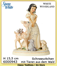              Disney Figuren 6000943                           
  Schneewittchen  mit 
                              Tieren aus dem Wald
                                         
    Disney Tradition By Jim Shore                      
	 White Woodland                               erhältlich im Kristallzentrum                                                                                  