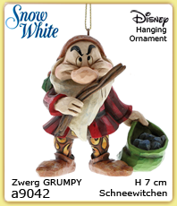    Disney Figuren a9042                  Hanging Ornament                
  Schneewittchen und die 7 Zwerge                             Zwerg   "Grumpy"                               erhältlich im Kristallzentrum                                                                                  