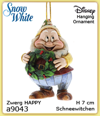    Disney Figuren a9043                  Hanging Ornament                
  Schneewittchen und die 7 Zwerge                             Zwerg   "Happy"                               erhältlich im Kristallzentrum                                                                                  