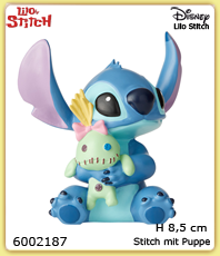    Disney Figuren 6002187
 Stitch  mit  Puppe
                                      erhältlich im Kristallzentrum                             
  