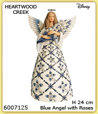    6007125    Disney   Heartwood Creek von Jim Shore                                                Blauer Engel mit Rosen Der inspirierende Engel  ist ein perfektes Geschenk der Freundschaft. Dieser handgefertigte Engel  trägt  ein wei-blaues Kleid mit Rosenmustern und einen mit wunderschönen Rosen gefllten Blumenstrau und ist zu jeder Jahreszeit ein  schönes  Geschenk.                                                  erhältlich im Kristallzentrum                                                                      