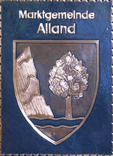 Kupferbild Wappen Alland