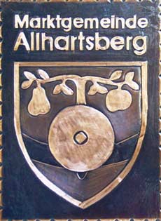 Kupferbild Wappen Allhartsberg