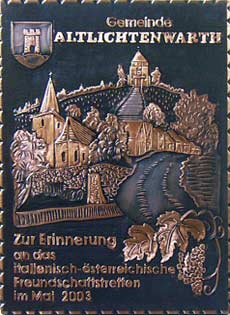 Kupferbild Wappen Altlichtenwarth