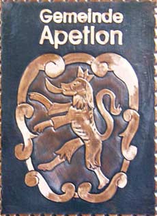 Kupferbild Wappen Apetlon