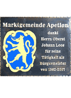 Kupferbild Wappen Apetlon