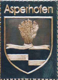 Kupferbild Wappen Asperhofen