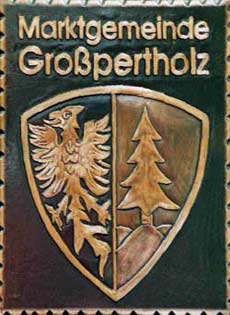  Bad-Grosspertholz Gemeindewappen Kupferbild 
