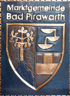  Bad-Pirawarth Gemeindewappen Kupferbild 