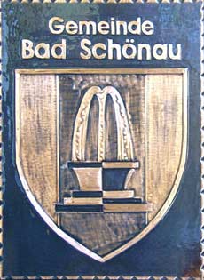  Bad-Schoenau Gemeindewappen Kupferbild 