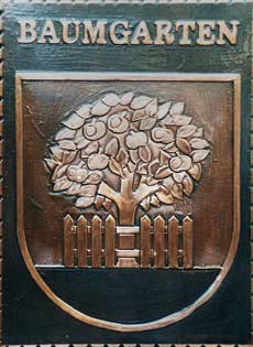  Baumgarten Gemeindewappen Kupferbild 