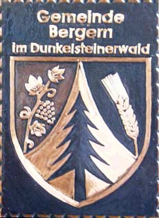  Bergern Gemeindewappen Kupferbild 