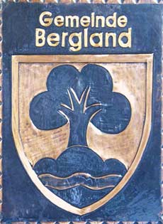  Bergland Gemeindewappen Kupferbild 