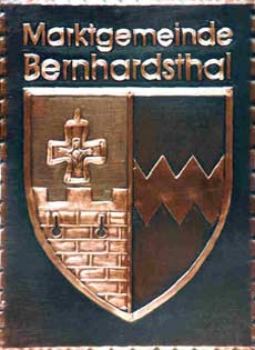  Bernhardsthal Gemeindewappen Kupferbild 