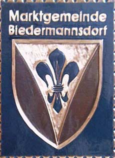  Bieberbach Gemeindewappen Kupferbild 