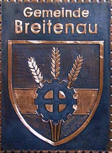  Breitenau Gemeindewappen Kupferbild 