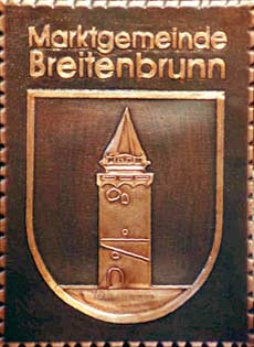  Breitenbrunn Gemeindewappen Kupferbild 