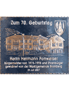  Bromberg Gemeindewappen Kupferbild 