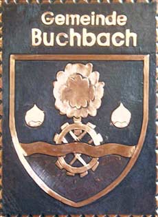  Buchbach Gemeindewappen Kupferbild 