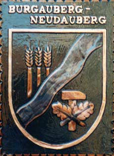  Burgauberg Gemeindewappen Kupferbild 