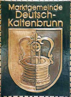  AueDeutsch Kaltenbrunn Gemeindewappen Kupferbild 