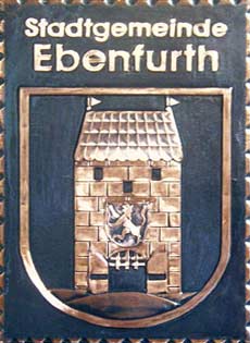  Ebenfurth Gemeindewappen Kupferbild 