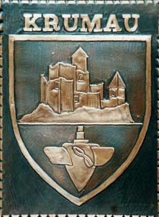  Krumau Gemeindewappen Kupferbild 