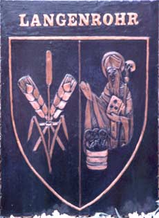  Langenrohr Gemeindewappen Kupferbild 