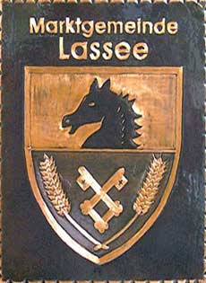  Lassee Gemeindewappen Kupferbild 