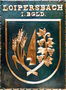  Loipersbach Gemeindewappen Kupferbild 