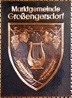  Grossengersdorf Gemeindewappen Kupferbild 