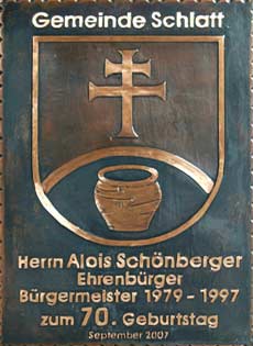 Schlatt   Gemeindewappen Kupferbild 