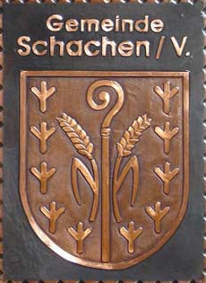 Kupferbild Wappen Schachen